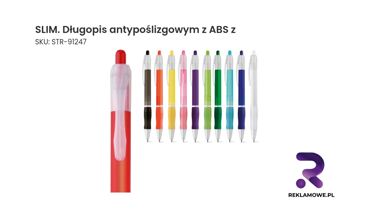 Długopis antypoślizgowy wykonany z ABS marki SLIM
