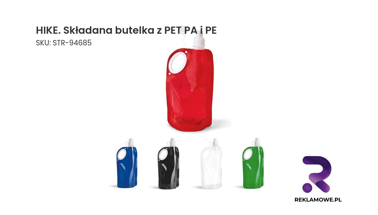 HIKE składana butelka z PET, PA i PE 750 ml