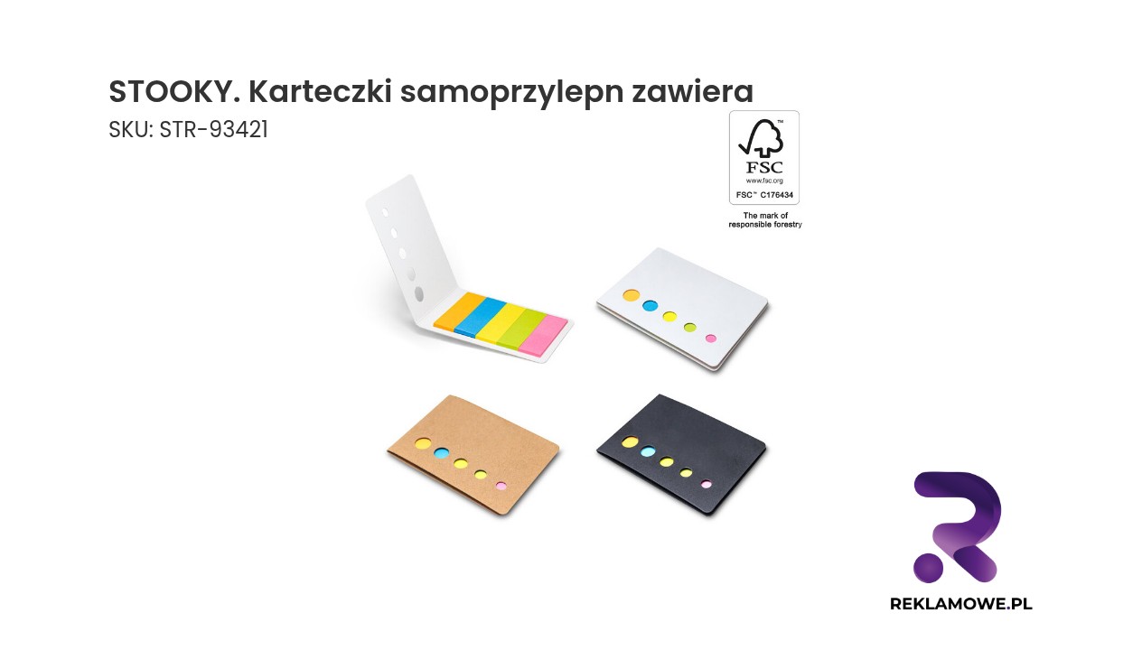 STOOKY Karteczki samoprzylepne zestaw 5 sztuk